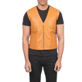 Brandon Tan Brown Leather Vest